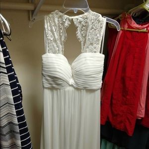 Pink Blush Maternity Ivory Formal Gown